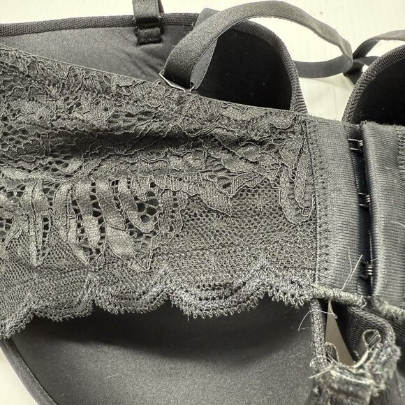 Felina  Bra Women's Black Convertible Underwire Strap Padded Push Up Size 40DDD - Picture 6 of 7